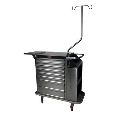 Deluxe Cast Cart, Stainless Steel, 6 Drawers
