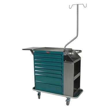 Deluxe Cast Cart, Painted Steel, 8 Drawers