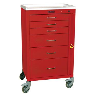 Mini24 Emergency Cart, 6 Drawers, 3" Casters