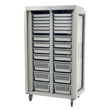 Medical Storage Cart, Double-Column, Tray Preconfiguration