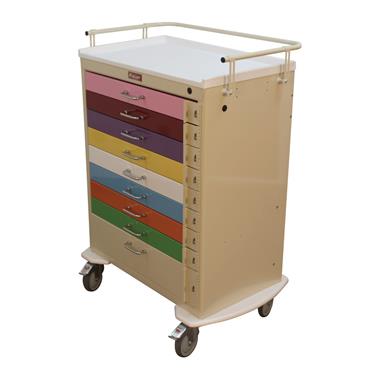 Pediatric Cart, 9 Drawers, Standard Pkg.